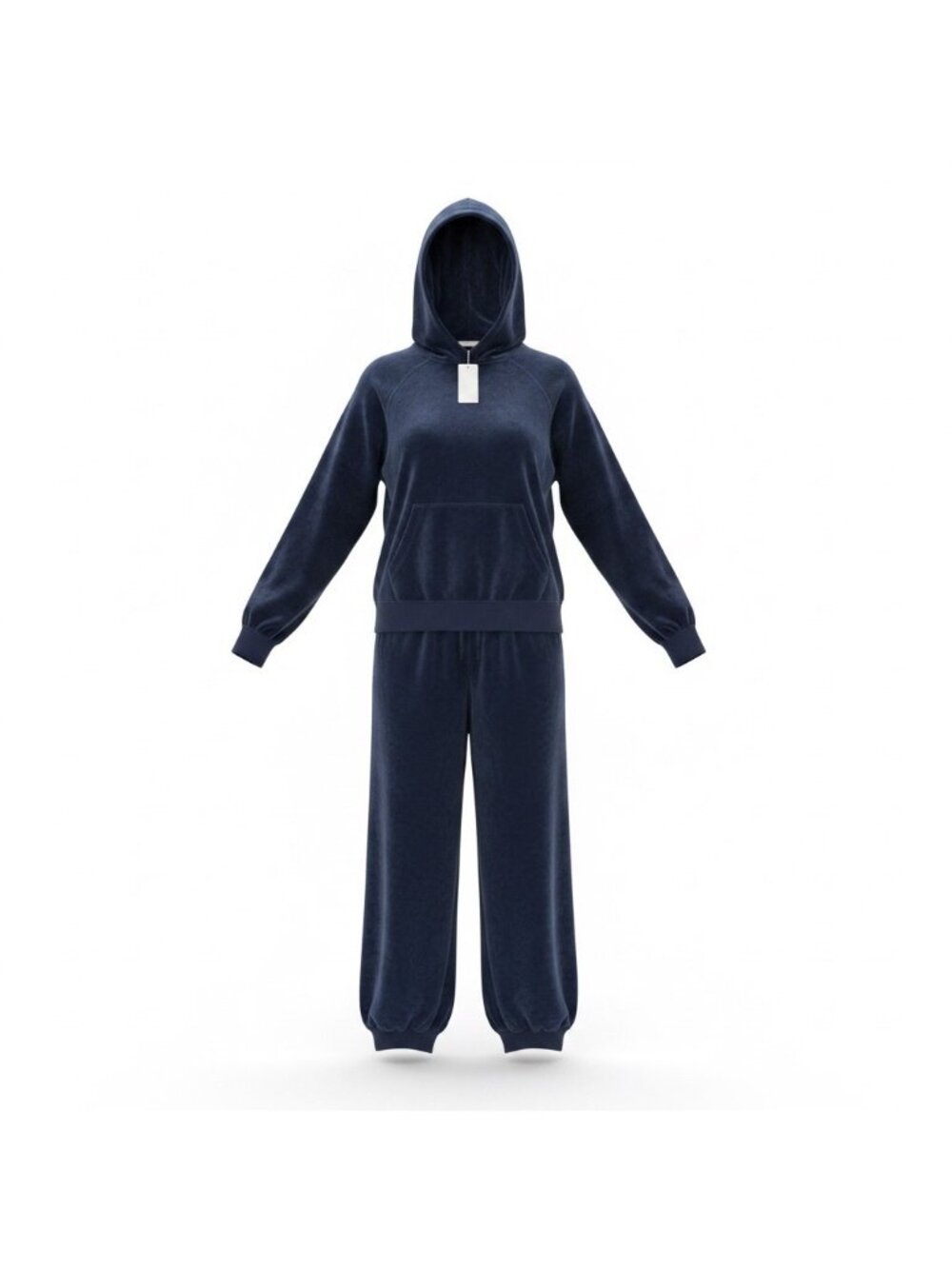 J. Crew Womens Navy Velour Hoodie & Jogger Set Size S